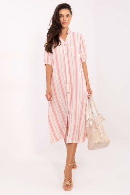 Sukienka damska Model TW-SK-BI-2451.84 White/Pink - Och Bella