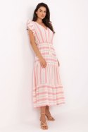 Sukienka damska Model TW-SK-BI-28760.97 White/Pink - Och Bella