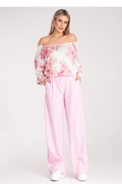 Spodnie Damskie Model M1129 Pink - Figl Spodnie Damskie Model M1129 Pink - Figl