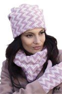 MADISON czapka z pomponem eco w kolorze różowym - Kamea