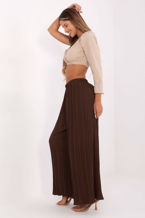 Spodnie Damskie Model MI-SP-A2432.71 Dark Brown - Italy Moda Spodnie Damskie Model MI-SP-A2432.71 Dark Brown - Italy Moda