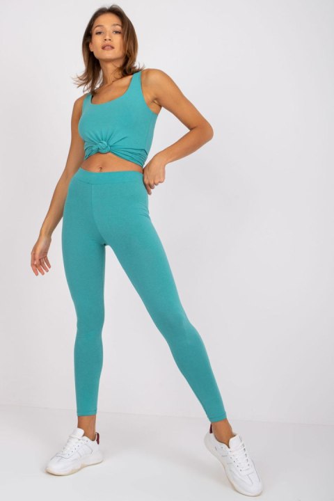 Legginsy damskie Model AP-LG-A-002 Turkus - BFG Legginsy damskie Model AP-LG-A-002 Turkus - BFG