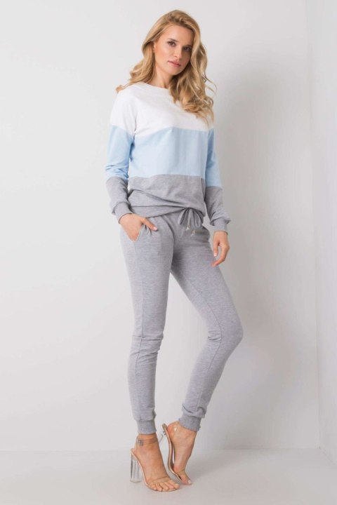 Komplet damski Model RV-KMPL-5971.05 White/Blue - Rue Paris Komplet damski Model RV-KMPL-5971.05 White/Blue - Rue Paris