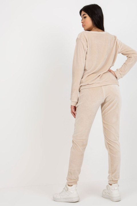 Komplet damski Model RV-KMPL-6083.05 Light Beige - Rue Paris Komplet damski Model RV-KMPL-6083.05 Light Beige - Rue Paris