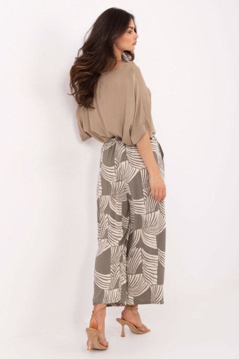 Spodnie Damskie Model D73771M62237G Khaki - Sublevel Spodnie Damskie Model D73771M62237G Khaki - Sublevel