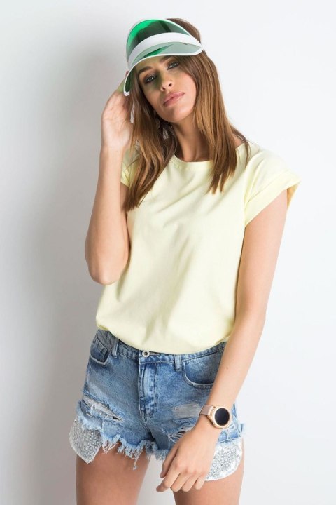 T-shirt Damski Model RV-TS-4833.24P Light Yellow - BFG T-shirt Damski Model RV-TS-4833.24P Light Yellow - BFG