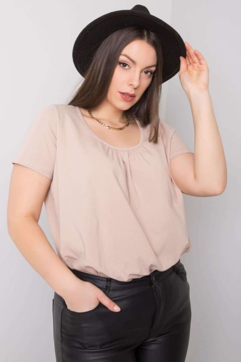 T-shirt Damski Model RV-TS-6320.85P Beige - BFG T-shirt Damski Model RV-TS-6320.85P Beige - BFG