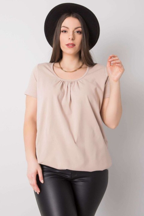 T-shirt Damski Model RV-TS-6320.85P Beige - BFG T-shirt Damski Model RV-TS-6320.85P Beige - BFG