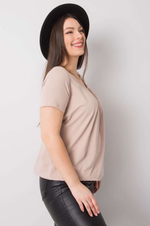T-shirt Damski Model RV-TS-6320.85P Beige - BFG T-shirt Damski Model RV-TS-6320.85P Beige - BFG