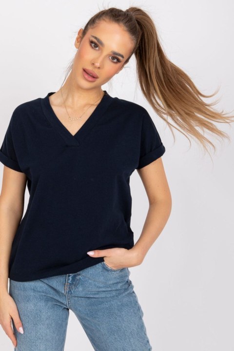 T-shirt Damski Model RV-TS-7666.19 Navy - BFG T-shirt Damski Model RV-TS-7666.19 Navy - BFG
