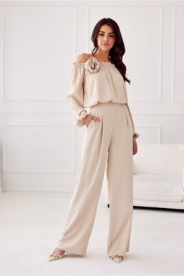 Spodnie damskie  Model Alaya BEZ SPD0032 Beige - Roco Fashion