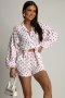 Komplet damski Model Molly Muślin 243867032 Czerwone Kropki - LaBalancia