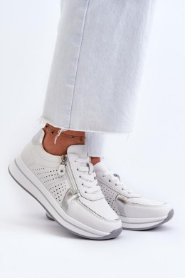 Sneakersy damskie skórzane Model Ligustra 24SP08-6700 White