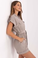 Kombinezon damski koszulowy Model MI-KO-A5043.70 Beige - Italy Moda