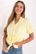 Koszula Damska Model MO-KS-53035.95 Light Yellow - Italy Moda