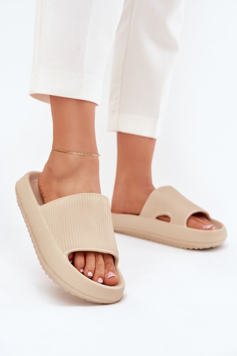 Klapki damskie Model Ameira BG208P Beige - Step in style Klapki damskie Model Ameira BG208P Beige - Step in style