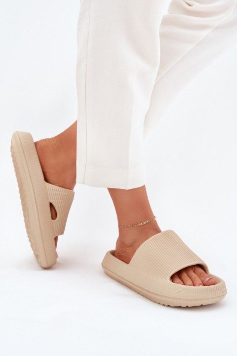 Klapki damskie Model Ameira BG208P Beige - Step in style Klapki damskie Model Ameira BG208P Beige - Step in style