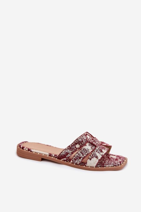 Klapki damskie Model Anniles 1156 Bordo - Step in style Klapki damskie Model Anniles 1156 Bordo - Step in style