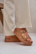 Klapki damskie Model Aramia 24SD21-7310 Camel - Step in style