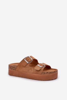 Klapki damskie Model Aramia 24SD21-7310 Camel - Step in style