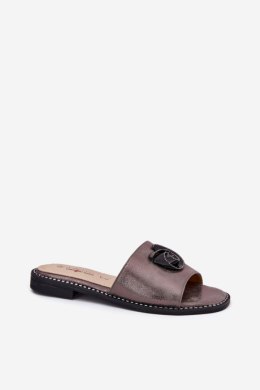 Klapki damskie Model KV51-007 Grafit - Step in style