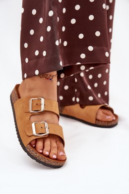 Klapki damskie Model Livara WD295 Camel - Step in style