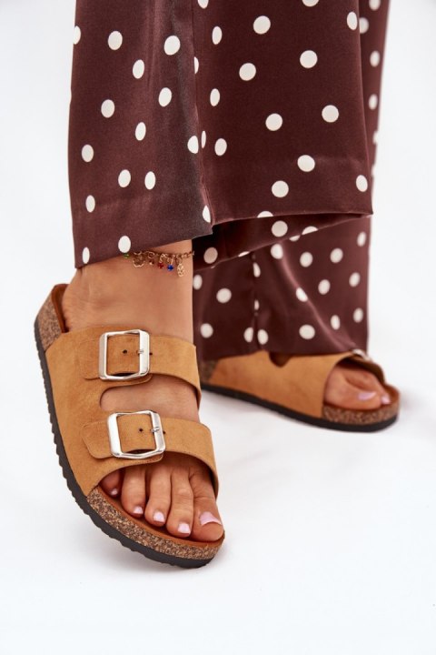 Klapki damskie Model Livara WD295 Camel - Step in style Klapki damskie Model Livara WD295 Camel - Step in style
