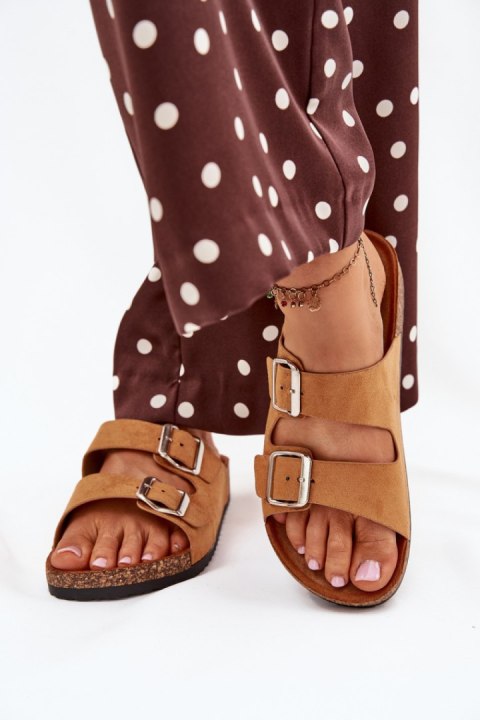 Klapki damskie Model Livara WD295 Camel - Step in style Klapki damskie Model Livara WD295 Camel - Step in style