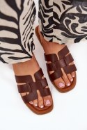 Klapki damskie Model Mirona WD298 Dark Brown