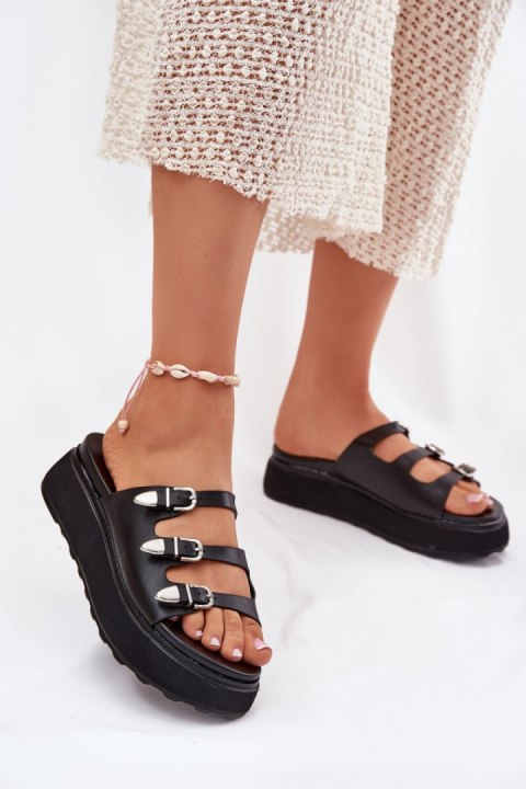 Klapki damskie Model Nimiotte H-11 Black - Step in style Klapki damskie Model Nimiotte H-11 Black - Step in style