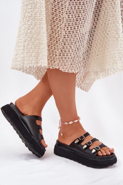 Klapki damskie Model Nimiotte H-11 Black - Step in style Klapki damskie Model Nimiotte H-11 Black - Step in style