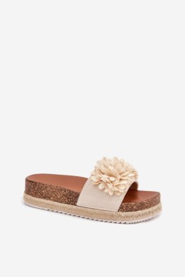 Klapki damskie Model Tessara WD292 Beige