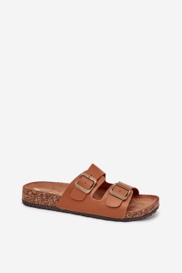 Klapki damskie Model Vesina WD302 Camel