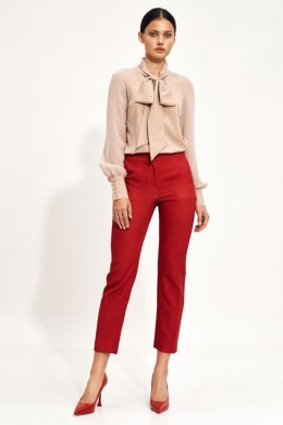 Spodnie damskie  Czerwone chino SD70 Red - Nife