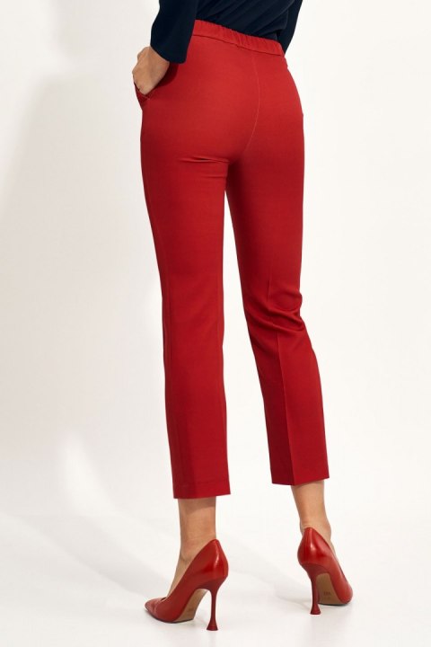 Spodnie damskie Czerwone chino SD70 Red - Nife Spodnie damskie Czerwone chino SD70 Red - Nife