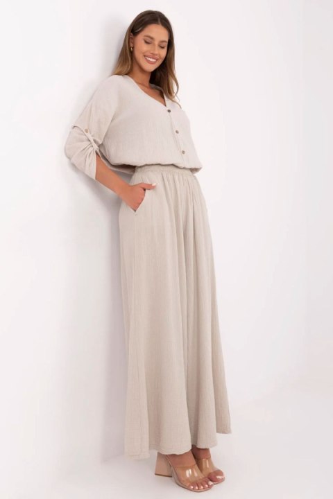 Spodnie Damskie Model MI-SP-2563.84 Beige - Italy Moda Spodnie Damskie Model MI-SP-2563.84 Beige - Italy Moda