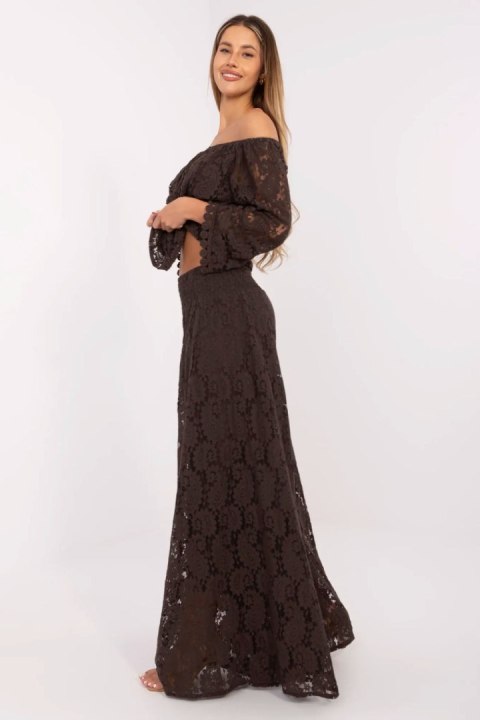 Spodnie damskie Model MI-SP-88501.81 Dark Brown - Italy Moda Spodnie damskie Model MI-SP-88501.81 Dark Brown - Italy Moda