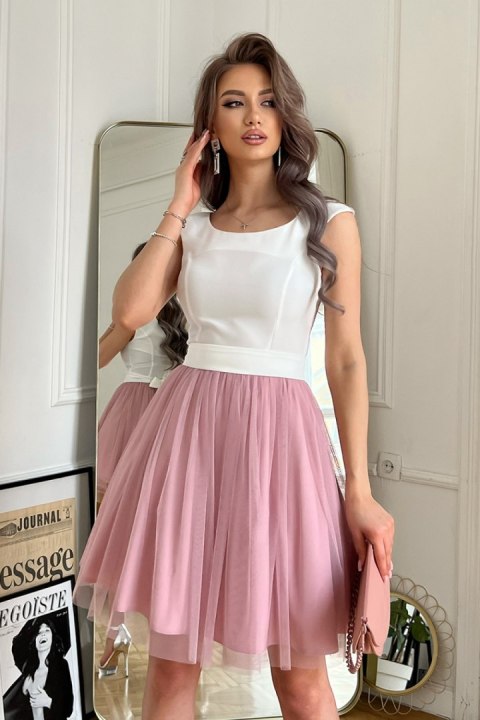 Sukienka damska Model 283-36 Ecru/Dirty_Pink - Bicotone