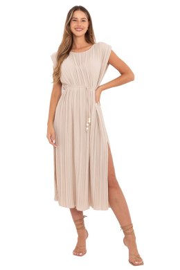 Sukienka damska Model DHJ-SK-21309.96 Beige - Italy Moda