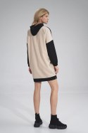 Sukienka damska Model M755 Black/Beige/Wzór 123 - Figl