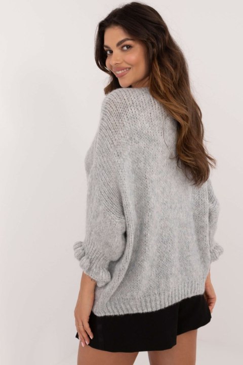 Sweter Damski Model MI-SW-2911.91 Grey - Italy Moda Sweter Damski Model MI-SW-2911.91 Grey - Italy Moda