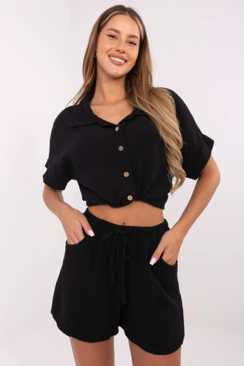 Szorty Damskie Model MO-SN-9717.95 Black - Italy Moda Szorty Damskie Model MO-SN-9717.95 Black - Italy Moda