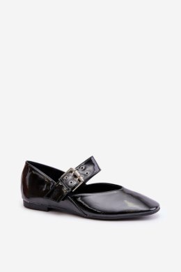 Baleriny Model Azirae 6689 Black Lakiert 