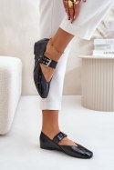 Baleriny Model Azirae 6689 Black Lakiert 