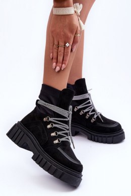 Botki Model Acorn 88-65 Black Zamsz 