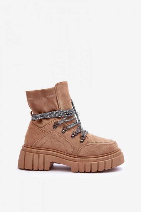 Botki Model Acorn 88-65 Dark Beige Zamsz Botki Model Acorn 88-65 Dark Beige Zamsz