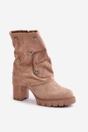 Botki Model Esadora 168-581 Beige 