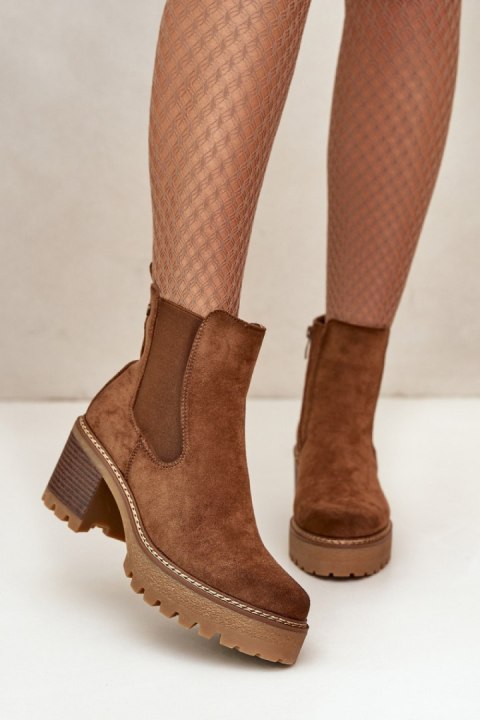 Botki Model Irissinae KE217 Brown Botki Model Irissinae KE217 Brown