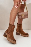Botki Model Nevitas KE218 Dark Brown 