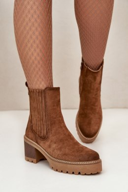 Botki Model Nevitas KE218 Dark Brown 